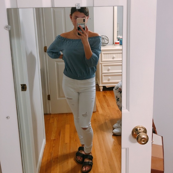 Aerie off-the-shoulder Blouse - Picture 1 of 4